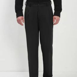 SHOWOFF Black Regular Fit Self Design Trousers-picture-29