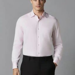 Louis Philippe Pink Regular Fit Texture Shirt-image-83