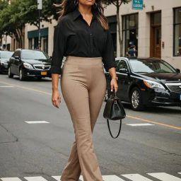 Blissclub Beige Blended Regular Fit Trouser-image-93