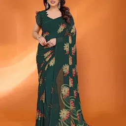 ROOP SUNDARI SAREES Floral Printed Pure Silk Saree-image-52
