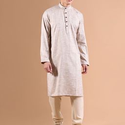 SHOWOFF Men Printed Regular Kurta with Trousers-picture-5