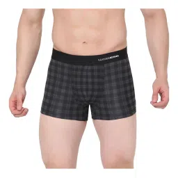 UnderJeans by Spykar Black Check Trunks image 1