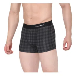 UnderJeans by Spykar Black Check Trunks image 3