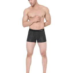 UnderJeans by Spykar Black Check Trunks image 5
