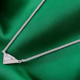 crash.club By CKC Triangular Brilliance Silver Chain Pendant-image-79