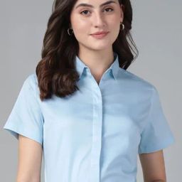 Hancock Sky Blue Cotton Solid Shirt-image-28