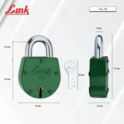 Link Opal 54 mm Steel Padlock with 2 Keys, No. 41 image 5
