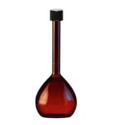 ABGIL Volumetric Flask with Screw Cap 5 L Amber Borosilicate Glass, FV-AC-344-08-41
