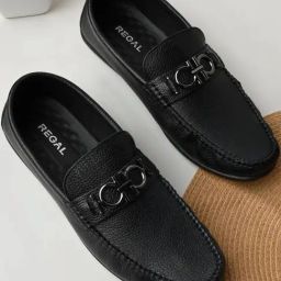 Regal Men's Black Casual Loafers-image-74