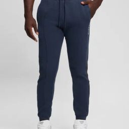 Guess Blue Cotton Skinny Fit Solid Joggers-image-45