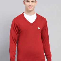 Monte Carlo Maroon Regular Fit Pullover-image-49