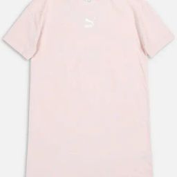 Puma Kids CLASSICS Rose Dust Pink Cotton Logo T-Shirt-image-53