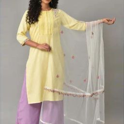 W Off-White Embroidered Dupatta-image-49