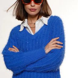 Vero Moda Blue Regular Fit Sweater-19