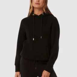 Forever New Black Solid Full Sleeves Hooded Sweatshirt-image-51