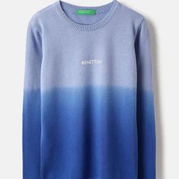 United Colors of Benetton Boys Blue Regular Fit Round Neck Ombre Sweatshirt-image-76