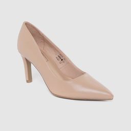 Marks & Spencer Women Nude-Coloured Solid Pumps-image-5