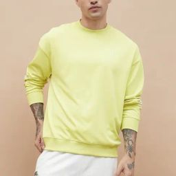 Kappa Yellow Relaxed Fit Printed Sweatshirt-image-32
