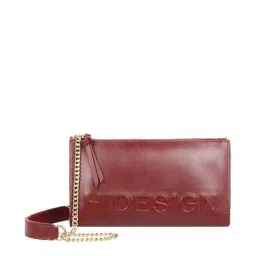 Hidesign Red Textured Medium Sling Handbag image 1