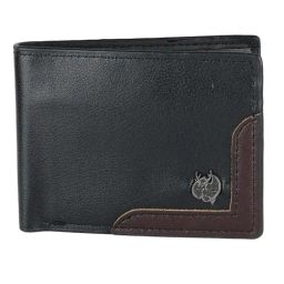 ZEVORA Black Casual Leather Bi-Fold Wallet for Men-6