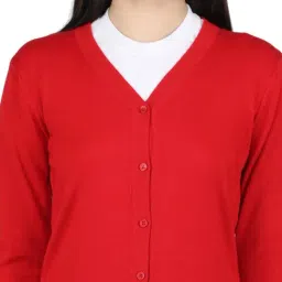 MOCA by Monte Carlo Red Open Front Cardigan image 5