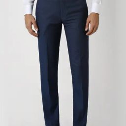 Van Heusen Navy Slim Fit Trousers-image-38
