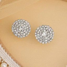 Sohi The Small Crystalized Stud Earrings for Women-image-2
