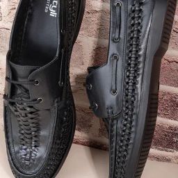 Styli Men's Black Boat Shoes-image-52