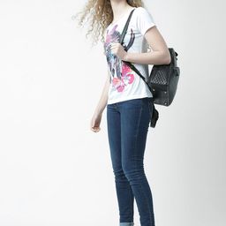 Huetrap Women White Printed Round Neck T-shirt-image-96