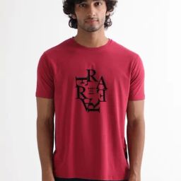 Rare Rabbit Red Regular Fit Graphic T-Shirt-21