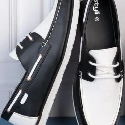 Styli Men's Black Boat Shoes-image-6