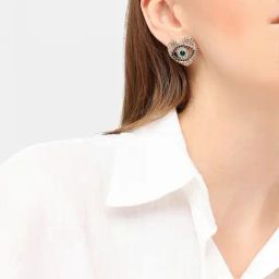 Sohi Gold Plated Party Designer Stone Stud Earrings image 3