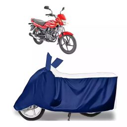 Auto Pearl Bike Cover for Hero ComforTec (White & Blue)-image-16