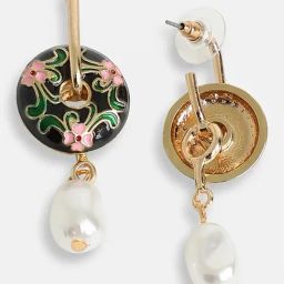Sohi Gold Plated Party Designer Stone Drop Earrings image 4