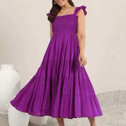Libas Purple Solid Dress-image-9