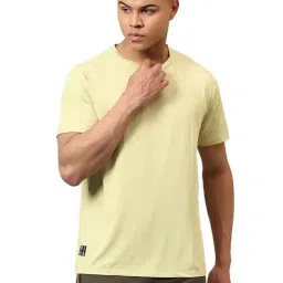 DIDA Yellow Regular Fit Solid Sports T-Shirt-picture-40