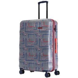 Nasher Miles Denver Hard-Sided Printed Check-in Luggage Grey 75cm Trolley Bag-78