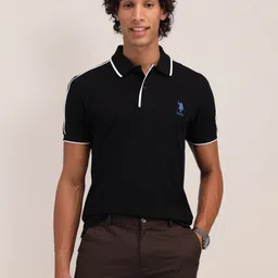 U.S. Polo Assn. Polo Collar Pure Cotton Slim Fit T-shirt-image-27
