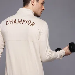 HRX by Hrithik Roshan Mock Collar Typography Printed Training Sweatshirt-image-0