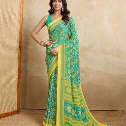 KALINI Floral Printed Zari Saree-picture-30