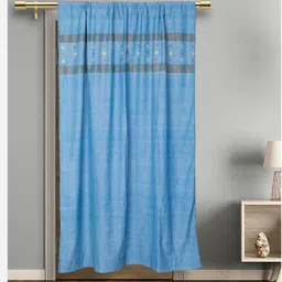 ArtEastri Blue Geometric Door Curtain-image-72