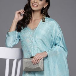 Libas Women Blue Kurta with Palazzos & With Dupatta-picture-49