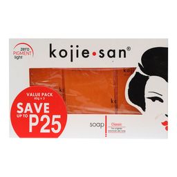 kojie.san Set of 3 Zero Pigment Light Classic Soap for Lighter & Even Skin Tone- 65 g Each-86