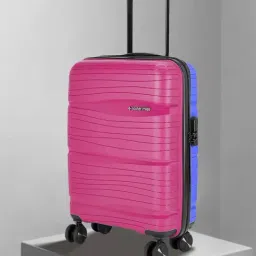 Nasher Miles Nicobar Hard-Sided Polypropylene Cabin Pink and Sky Blue 20 inch |55cm Trolley Bag-image-25