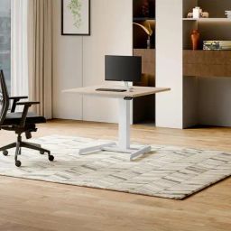 Godrej Interio Workout Table - Single Column Power Operated Wood Multipurpose Table Free Standing-image-85