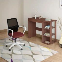 Godrej Interio Vurv-Ewa Engineered Wood Study Table Free Standing, - Red and Brown, Chair Included-16