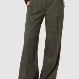 Forever New Women Checked Relaxed Straight Fit High-Rise Pleated Trousers-image-37