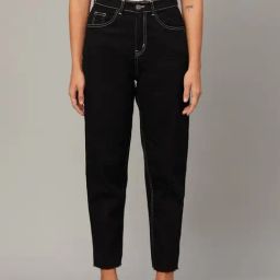Kotty Jet Black Straight Fit High Rise Jeans-image-57