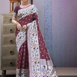 Moda Rapido Woven Design Zari Silk Blend Kanjeevaram Saree-image-13