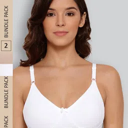 LYRA Pack Of 2 Combed Cotton Seamless Moulded Encircled Bra-picture-53